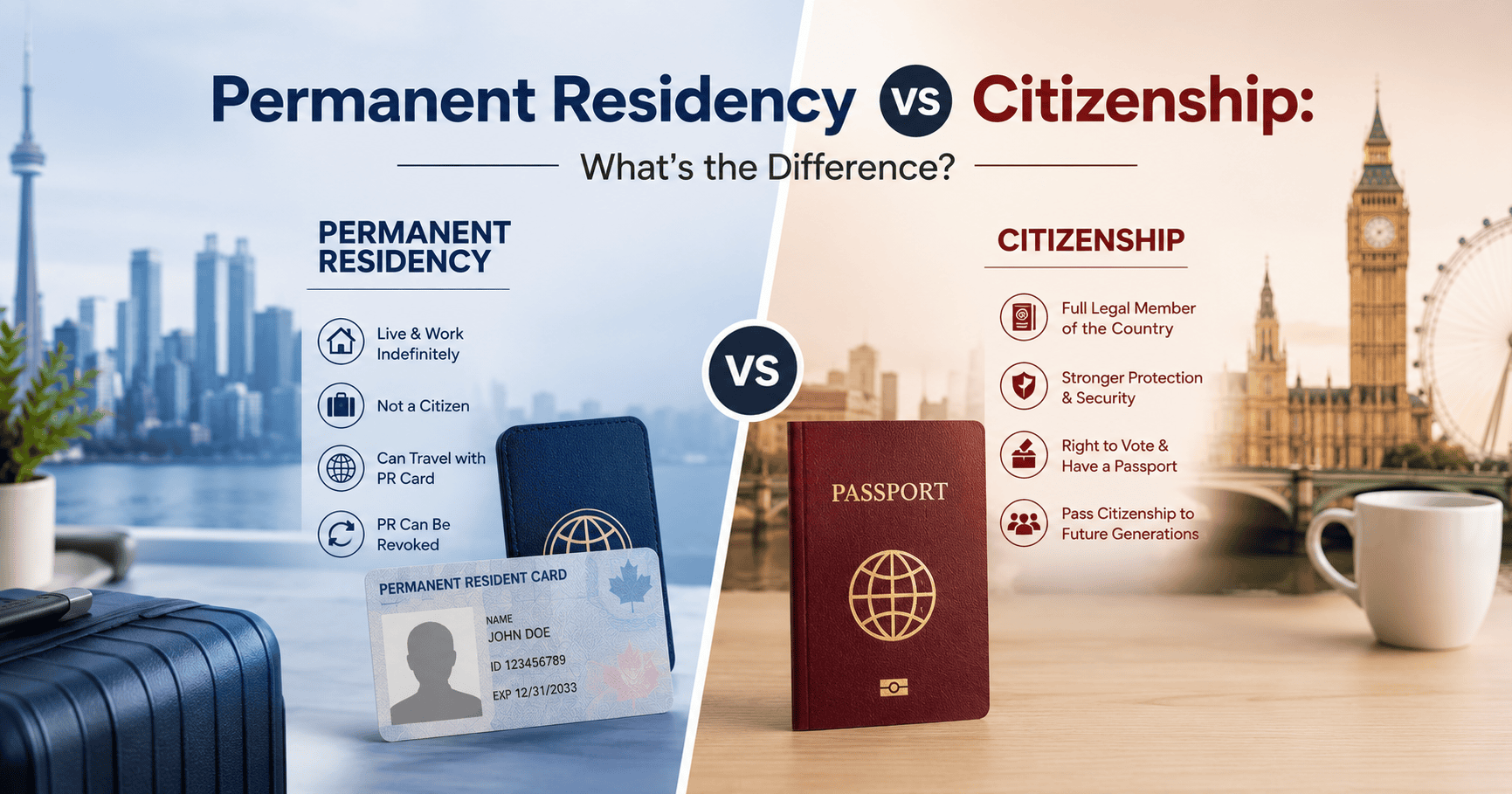 Permanent Residency vs Citizenship: What’s the Difference?